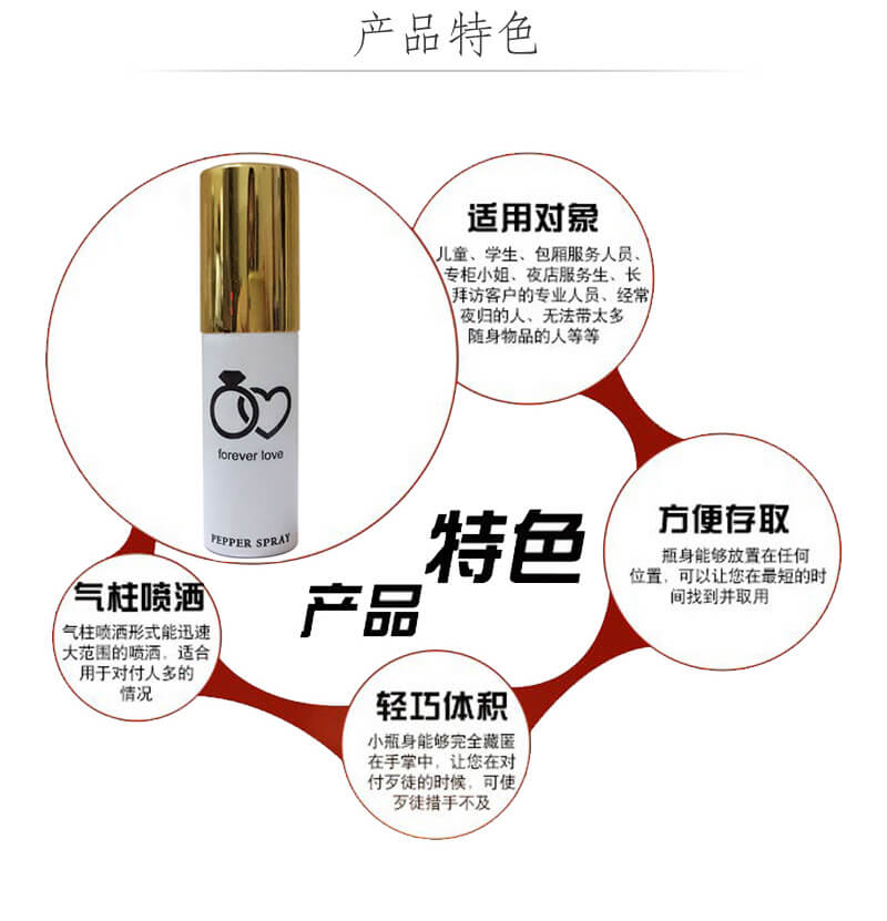 圣马防狼喷雾 女士随身便携天然辣椒素防身喷雾(图4)