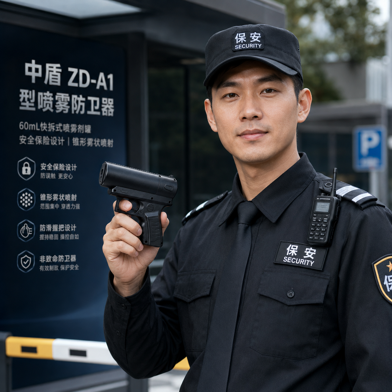 中盾ZD-A1型喷雾防卫器 60mL快拆辣素罐安全保险设计(图3)
