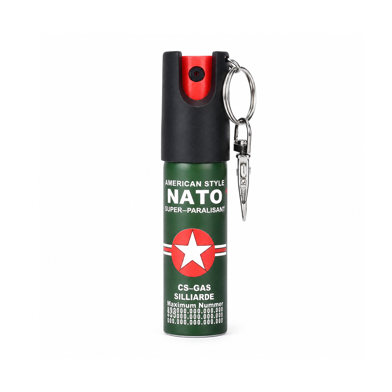 NATO军心钥匙扣辣椒喷雾 20ML便携防狼喷雾剂