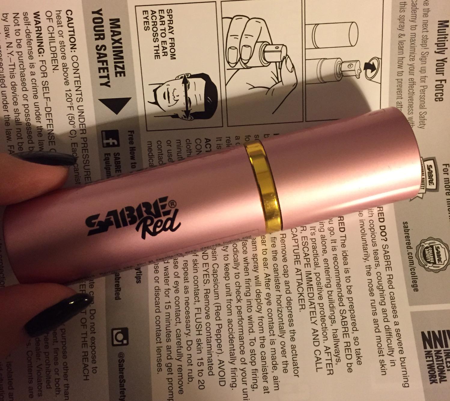 沙豹口红防狼喷雾 SABRE粉色辣椒喷雾(图11)