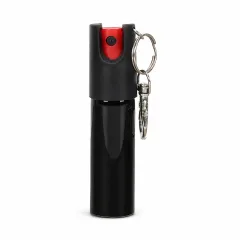 纯黑钥匙扣防狼喷雾20ML 旋转锁定式便携辣椒喷雾